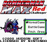 Bomberman Max: Ain title screen for GameBoy Color